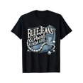 thumbnail image 1 of Men's "Jeans & Pearls" Graphic T-Shirt - Casual Black Cotton Tee with Denim-Inspired Pearl Print, Round Neck, Short Sleeves, Machine Washable, Soft and Comfortable Fit, Easycare Clothin, 1 of 6