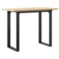 thumbnail image 6 of vidaXL Dining Table O-Frame 39.4"x19.7"x29.7" Solid Wood Pine and Steel, 6 of 9