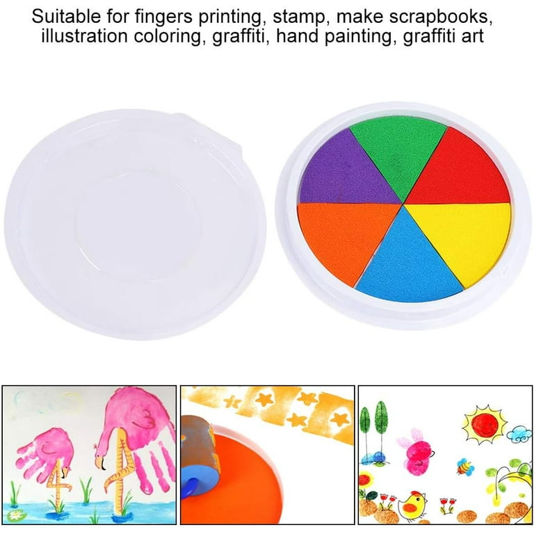 Colorful Ink Pads, 13 Colors Washable Fingerprint Ink Pads, Ink