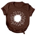 thumbnail image 2 of NAMTYQX Summer Blouses for Women 2025 Cool Plus Size Loose Fit Stretch Crewneck mit Muster Short Sleeve Patterned Simple Cute Tops for Teen Girls Wine Size L, 2 of 4
