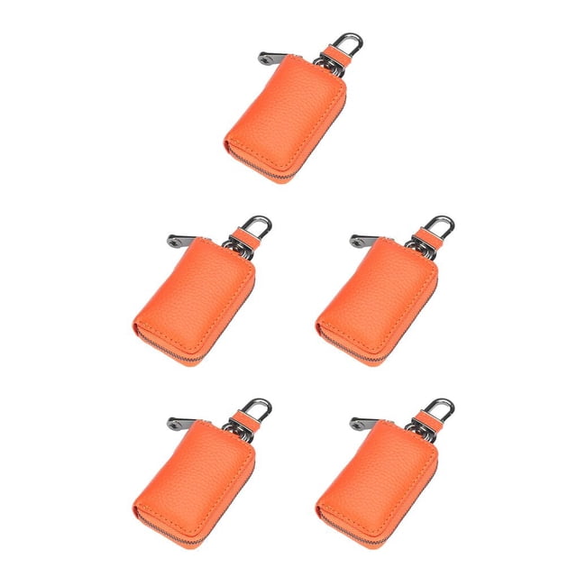 Cartera de cuero Sonducket Monedero organizador de tarjetas de crédito con cierre de cremallera Naranja CBP318999
