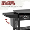 thumbnail image 6 of Royal Gourmet GB3000H 28-Inch 3-Burner Gas Griddle in Black, Griddle with Collapsible Side Shelves, 39,000 BTU, 6 of 12