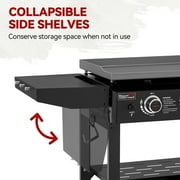 Royal Gourmet GB3000H 28-Inch 3-Burner Gas Griddle in Black, Griddle with Collapsible Side Shelves, 39,000 BTU