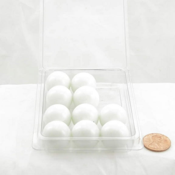 White 19mm Glass Marbles Pack of 10 Wondertrail