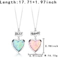 thumbnail image 5 of Heart Locket Necklace for Best Friends Matching Friendship Necklaces for 2 Girls friend Birthday Christmas Gifts for Girl Bestie Necklace for Friends Sweet Gifts for Girls, 5 of 6