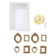 thumbnail image 1 of Kit de caja de silueta recortada en papel DIY | Vitrina de memoria 10x10 con marco dorado • 8 mini marcos, 10 figuritas hechas a mano, 2 luces LED | Regalo de recuerdo personalizable, Exposición de, 1 of 6