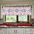 thumbnail image 3 of Yayeee Kitchen Curtains Tier Set of 2 Light Filtering 57"x36" Over Sink Window Panels, Mosaic Flowers Pattern, 3 of 7