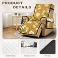 thumbnail image 3 of Yuyamidu Daisy Stretch Recliner Chair Cover with Pockers Modern Recliner Slipcover for Living Room Waterproof Reclining Chair Cover for Bedroom Soft Furniture Protector Gift for Mom, 3 of 7