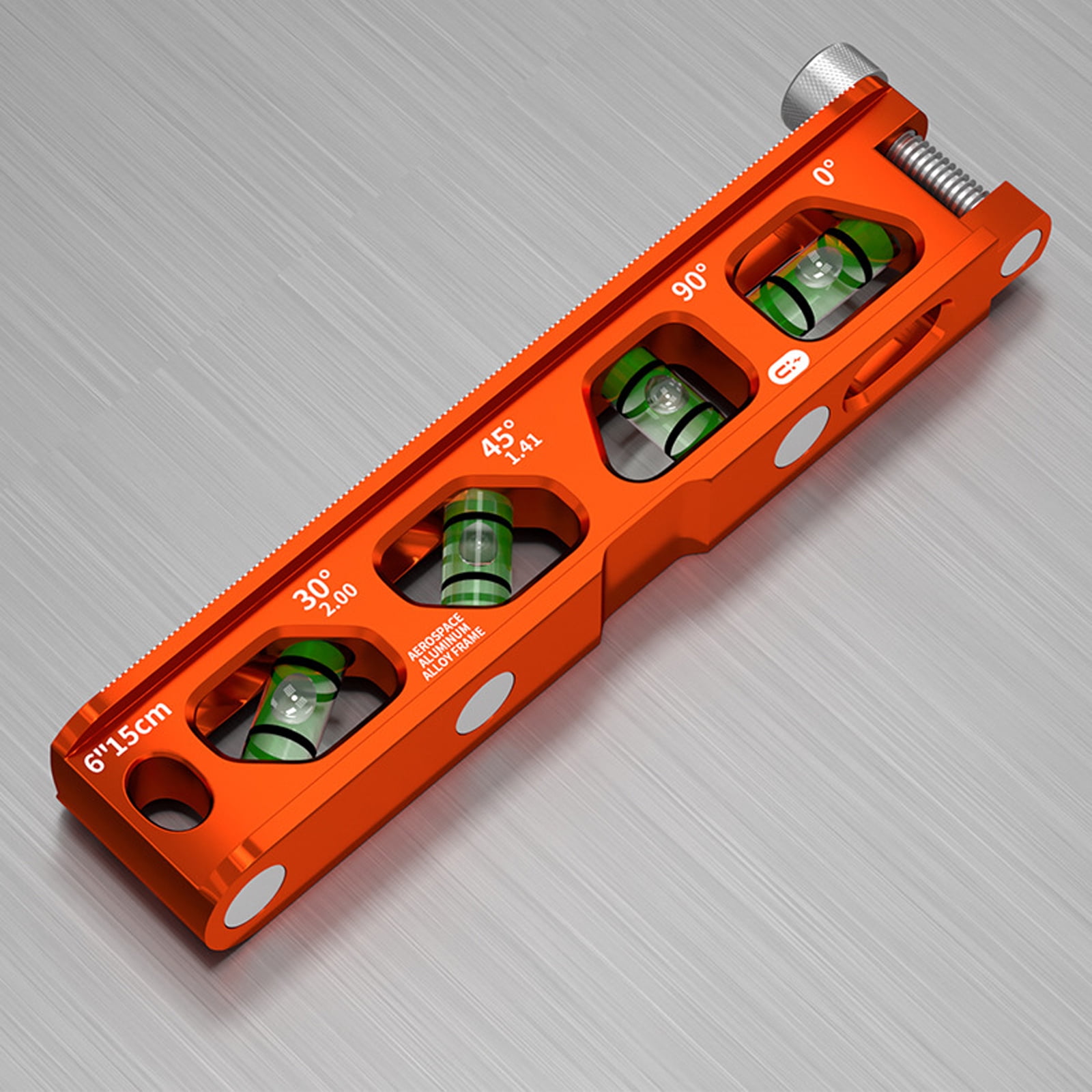 Industrial Spirit Levels Track 2.5inch/6inch/9inch Lightweight Aluminum Double Scale Adjustable Clamps Design