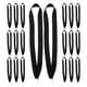 thumbnail image 3 of 20 unidades de cordones para medallas deportivas, cintas duraderas para el cuello con clips a presión para medallas de premio, ideales para competiciones y eventos, color negro, 3 of 7