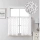 thumbnail image 1 of Leia Cortinas transparentes blancas, 2 piezas, cortinas cortas de 30 pulgadas, textura jacquard transpirable, cortinas para ventanas de cocina, pequeñas hojas de granja, cortinas de gasa con doble bol, 1 of 1