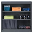 thumbnail image 4 of Sandusky Welded Steel Freestanding Bookcase Storage Cabinet, Charcoal, 4 of 6
