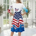 thumbnail image 7 of BOMYJESK Womens Maxi Dress American Flag Floral Beach Long Dresses 4th July Summer Dresses Independence Day Art Print Elegant Classy Resort Wear Light Blue S, 7 of 7