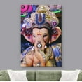 thumbnail image 3 of wall26 Canvas Print Wall Art Vibrant Neon Ganesha Hindu God of Wisdom Statue Nature Religious Photography Realism Decorative Yoga Multicolor Relax/Calm Zen for Living Room, Bedroom, Office - 16", 3 of 5