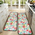 thumbnail image 4 of Kitchen Rugs Sets Of 2,Pioneer Flower Floral Print Pattern Anti Fatigue Kitchen Mat Rugs Non Slip Washable,Decorative Kitchen Floor Mats for Kitchen,Sink,Laundry,17"x47"+17"x47", 4 of 5