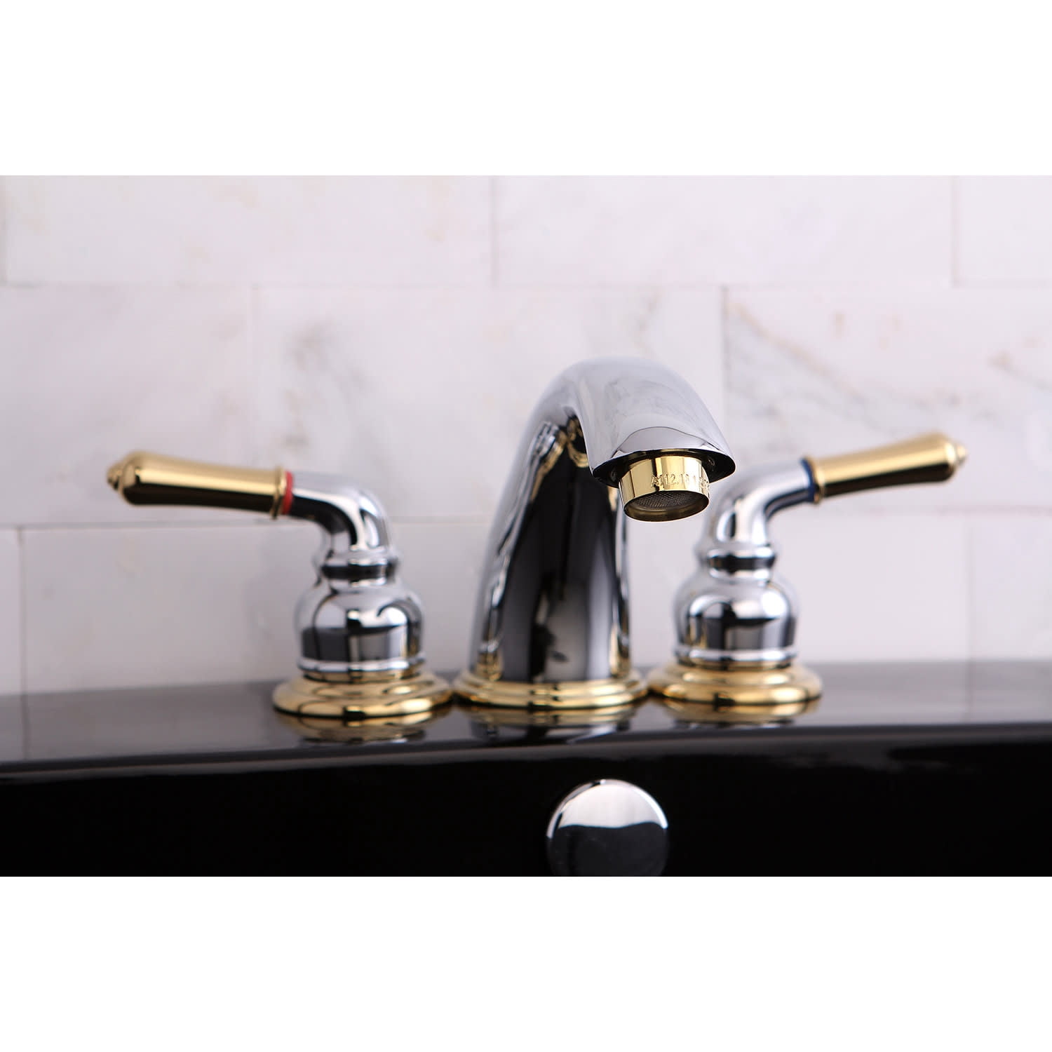 Kingston Brass KB967 Magellan 1.2 GPM Widespread Bathroom Faucet - Brushed Nickel/Polished