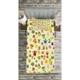 thumbnail image 3 of Ambesonne Monster Quilted Bedspread Set 2 Pcs, Cartoon Monsters, Twin Size, Multicolor, 3 of 3