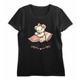 thumbnail image 4 of Cuddle Queen Women's Black Crew Neck Short Sleeve Crop Tee-XS, 4 of 7