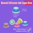 thumbnail image 2 of Vasos para tinta de tatuaje OZER, 200 piezas, silicona cian desechables, 2 of 7
