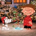 thumbnail image 2 of Tisyourseason Charlie Brown Snoopy & The Lonely Tree Lighted Outdoor Christmas Decoration 3Pc Set, 2 of 3