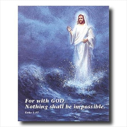 Jesus Christ Walking On Water Wall Picture Art Print