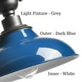thumbnail image 5 of Claxy 12" Dark Blue Semi Flush Mount Barn Ceiling Light Fixture, 5 of 6