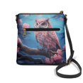 thumbnail image 2 of Kuiaobaty Owl Cherry Blossom Print Crossbody Bag for Women, Rommy Multi Pockets Vegan Leather Shoulder Handbag, Lightweight Waterproof Hobo Purse Cossbody for Travel & Dating, 2 of 7