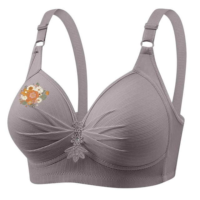 Women's Printed Plus Size Daily Bra Underwear Without Underwire