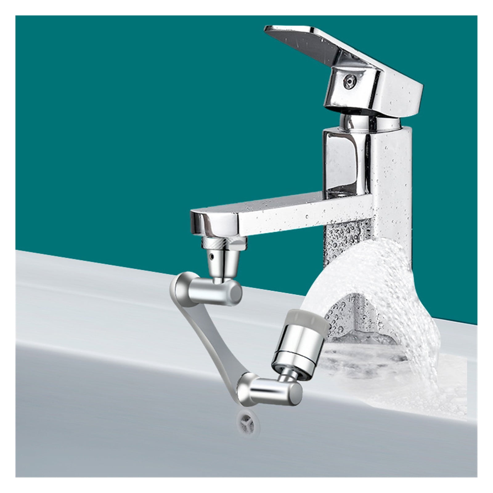 1440 Degree Swivel Kitchen Sink Faucet Extender Large-angle Rotating Splash Filter Faucet Aerator Water Nozzle Faucet Bubbler For Kitchen, Bathroom Faucet ,Durable Material