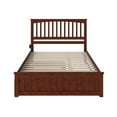 thumbnail image 6 of Mission Queen Platform Bed with Matching Footboard & Twin XL Trundle in Walnut, 6 of 7