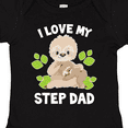 thumbnail image 4 of Inktastic Cute Sloth I Love My Step Dad with Green Leaves Boys or Girls Baby Bodysuit, 4 of 5