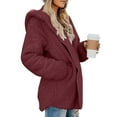 thumbnail image 5 of Women's Reversible Hooded Winter Jacket With Pockets Stylish & Warm Outerwear Justified Jacket Long Coat Women Womens Zip up Women's Jacket Thin Jacket for Women Er Tech Jacket Leopard Trim Anorak, 5 of 7