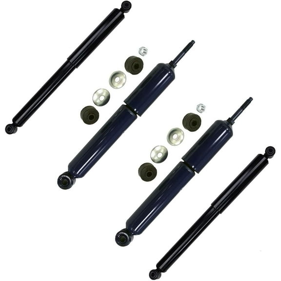 Detroit Axle - 4WD Front & Rear Shock Absorber Assembly Replacement for 2002-2005 Dodge Ram 1500 [w/ Standard & Crew Cab ONLY] - 4pc Set