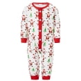 thumbnail image 2 of Pijamas navideños familiares a juego, camiseta con estampado de árbol de Papá Noel y pantalones, ropa de dormir para estar en casa., 2 of 9
