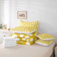 thumbnail image 6 of Feelyou Modern Yellow Polkadots Twin Bedding Sets 7-Piece, Chic Fashion Abstract Bedding Comforter Set, Teens Kids Adult Women Reversible Sheet Sets, Super Cozy Room Decor, 6 of 8
