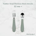 thumbnail image 2 of Utensilios para niños pequeños WeeSprout, 3 tenedores y 3 cucharas de acero inoxidable, 2 of 7