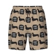 thumbnail image 4 of Lsque Mens Swim Trunks Dachshund Dog Woof Pattern - Bathing Suit Compression Liner - Beach Swim Shorts Swimwear - (S-3XL) - Stretch Quick Dry -X-Large, 4 of 9