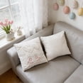 thumbnail image 2 of FAMTKT Easter Pillow Covers 18X18 inch, Quilted Embroidered Bunny Floral Design, Decorative Spring Throw Pillow Cases for Couch Sofa Bedroom Home Decor, 2 of 5