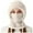 Beige, variant on 3 in 1 Beanie Hat with Scarf and Mask Plush Fuzzy Winter Hats for Women Cute Fashion ​Windproof Balaclava for Cold Weather