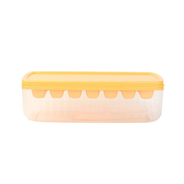 Bandeja de hielo para congelador CHAO molde cuadrado para bolas de hielo amarillo transparente