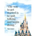 thumbnail image 2 of ArtsyQuotes 15x18 White Modern Wood Framed Museum Art Print Titled - Walt Disney Quote: Begin Doing, 2 of 4