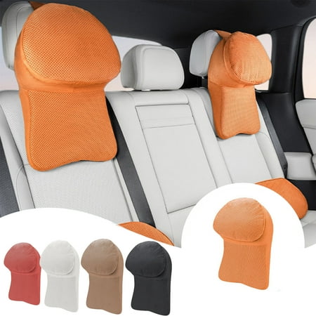 Viflosae Comfortable Car Headrest Car Headrest Suede Perforated Breathable Double-layer Headrest