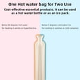 thumbnail image 4 of Bolsa de agua caliente de goma con cubierta suave (2 litros) Bolsa de agua caliente clásica para aliviar el dolor, cuello, hombros y rodillas, calentador de pies, 4 of 5