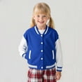 thumbnail image 2 of Byoo Girls Bomber Jacket Colorblock Varsity Sweatshirt Long Sleeve Sports Jacket, 2 of 6