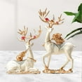 thumbnail image 3 of Estatuas de ciervos, esculturas de prosperidad, adornos artesanales, figuritas decorativas para gabinete, dormitorio, estantería, regalo de recuerdos,, 3 of 7