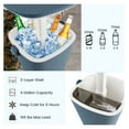 thumbnail image 4 of 3-in-1 Portable Cooler Bar Table with Bottle Opener - 4 Gallon Camping Cooler, Lift Top Cocktail Table, Outdoor Side Table for Poolside, Picnic, Black/Blue, 4 of 9