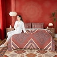 thumbnail image 4 of Erosebridal Aztec Aesthetic Twin Bedding Sets, Red Bedding Comforter Set, Gray Reversible 7-Piece, 4 of 6