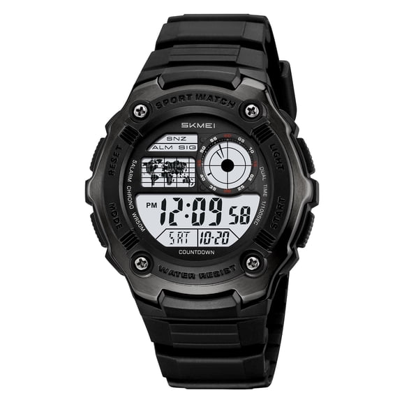 Sanda Men's Watches Sports Outdoor Waterproof Military Wrist Watch Date Multi Function Tactics LED Alarm Stopwatch