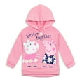 thumbnail image 2 of Peppa Pig Toddler Girls Pullover Fleece Hoodie and Leggings Outfit Set Pink/Purple 3T, 2 of 5