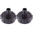 thumbnail image 1 of EeaseMX Adaptador de plástico de 2 piezas para manguera IBC, rosca gruesa, 20 mm, 3/4 pulgadas, para tanques de agua, barriles de una tonelada, conexión rápida (negro), 1 of 8